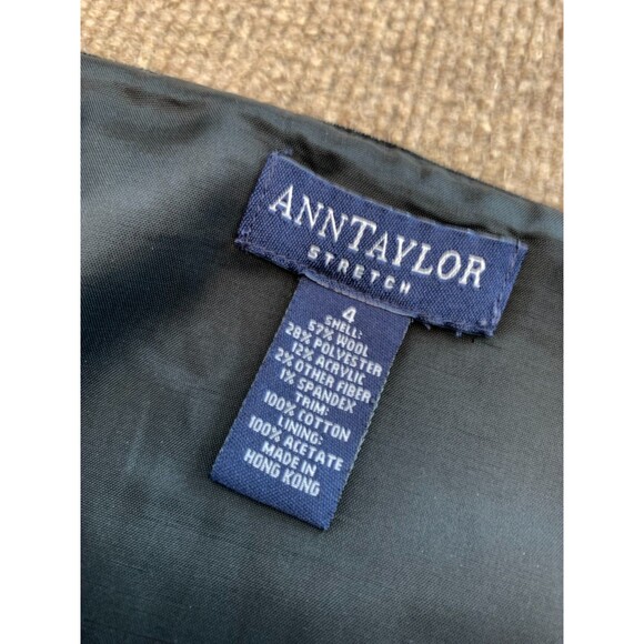 Ann Taylor Skirt Womens 4 Pencil Wool Tweed Midi Stretch Lined Office Academia - Picture 6 of 7